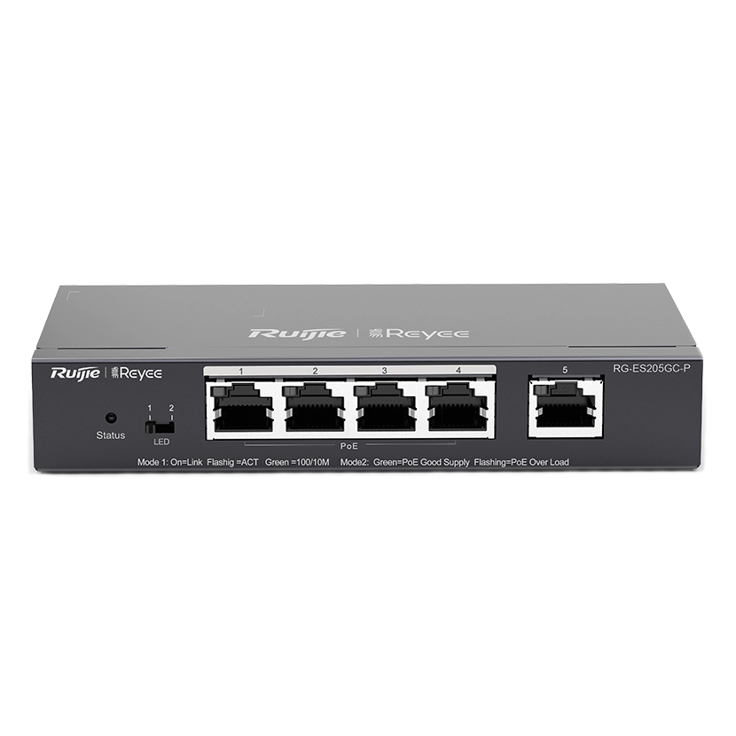 5-портовый гигабитный интеллектуальный POE коммутатор Ruijie RG-ES205GC-P