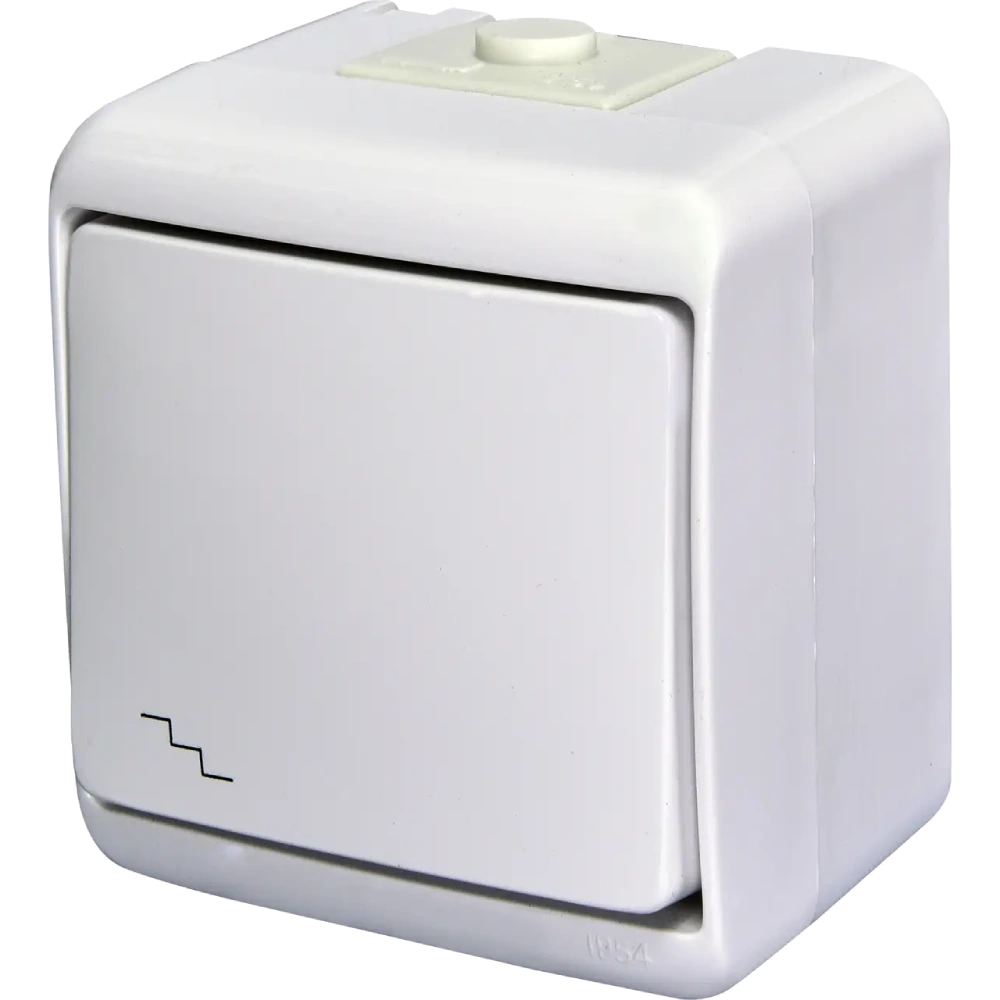 Выключатель проходной накладной, белый, IP 54 ETI Hermetics 4668002