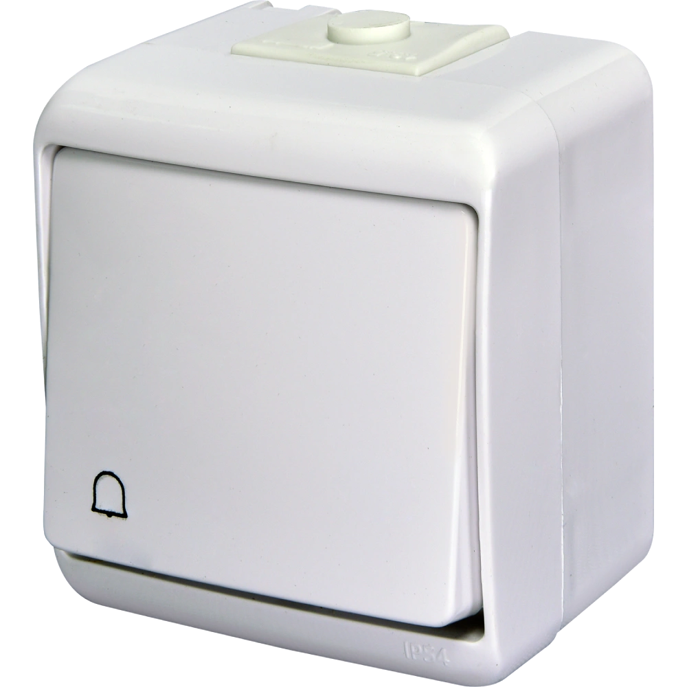 Кнопка ”звонок” VHE-4 (белая, IP54) ETI Hermetics 4668003