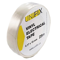 Ізоляційна стрічка біла 0.17х18мм25м UNIFIX ETU-25W