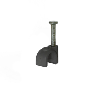 Для кабеля с гвоздем круглая d 5 черная (100шт) Ziplex Скоба Ziplex