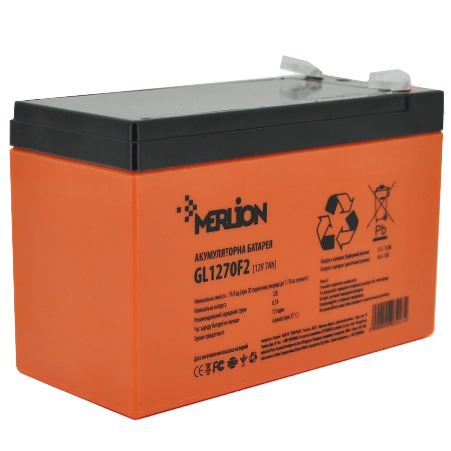Аккумуляторная батарея MERLION GL1270F2 12 V 7Ah