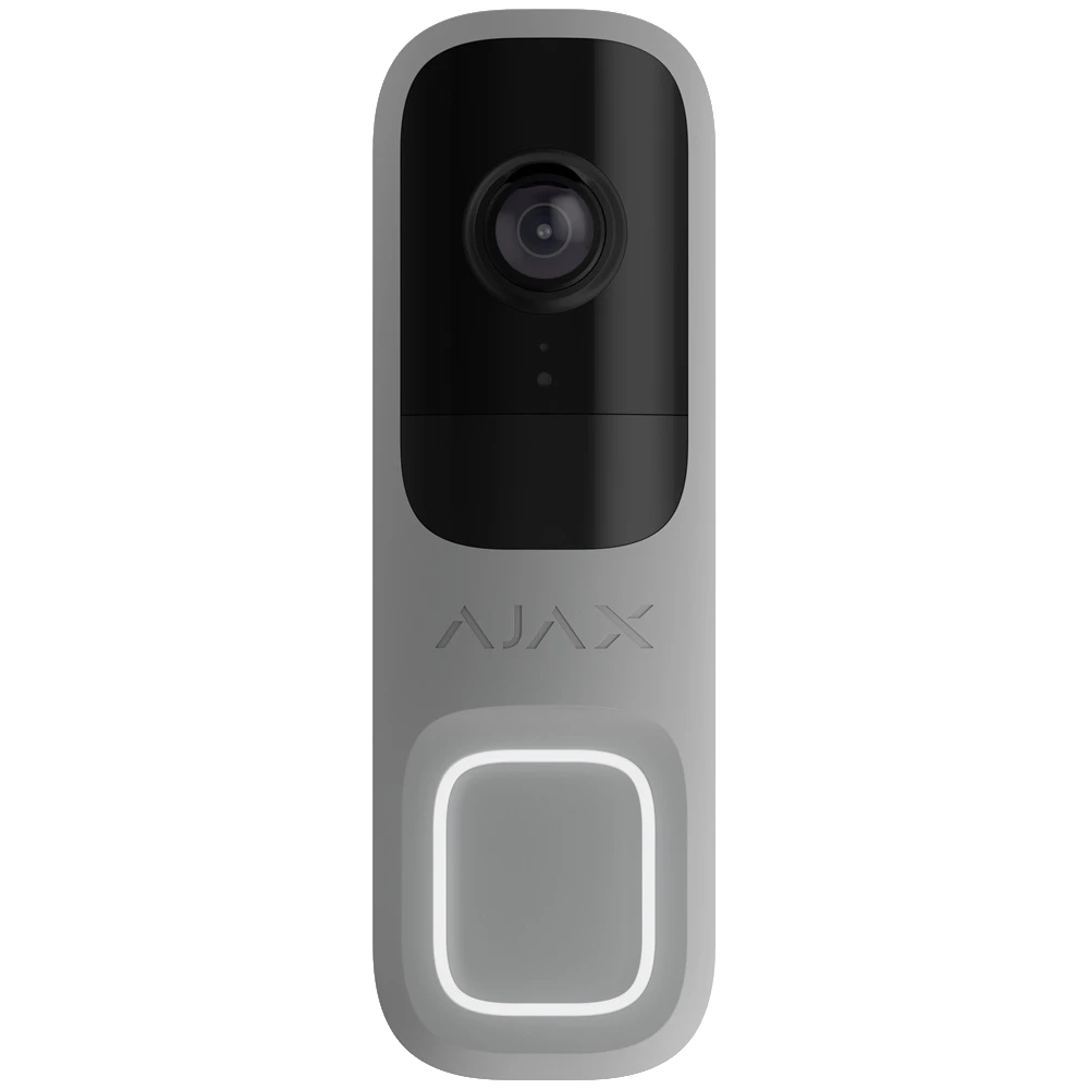 Видеозвонок Ajax DoorBell (Grey) со встроенным искусственным интеллектом, ИК-сенсором и управлением в приложениях