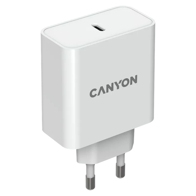 Сетевое зарядное устройство Canyon H-65 white (GAN 65W)