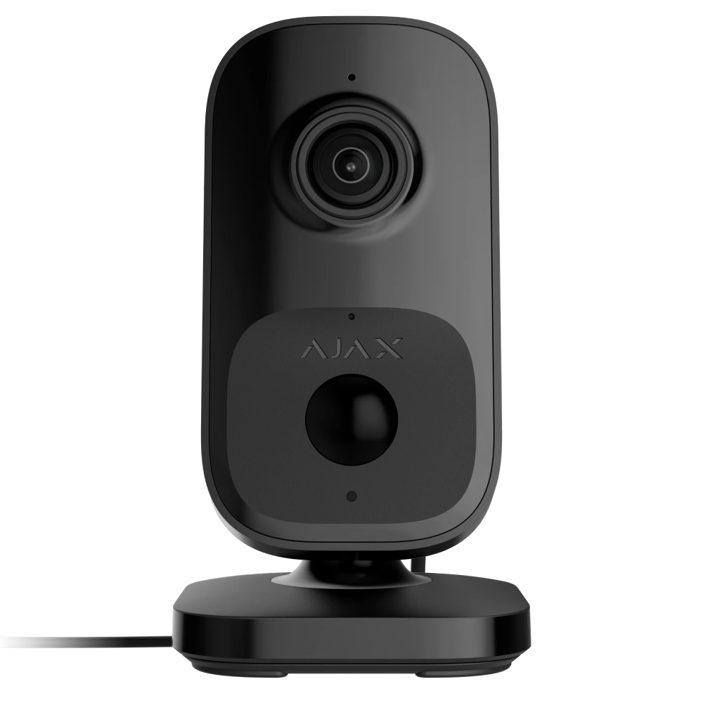 Wi-Fi камера відеоспостереження Ajax IndoorCam (Black) з ІЧ-датчиком руху та вбудованим ШІ