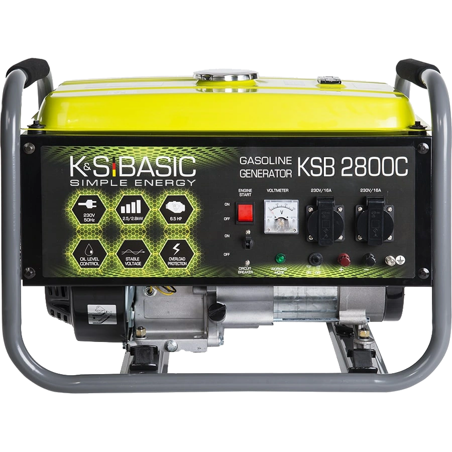 Генератор бензиновий 230В 2.8 кВт ручний запуск Konner&Sohnen Basic KSB 2800C