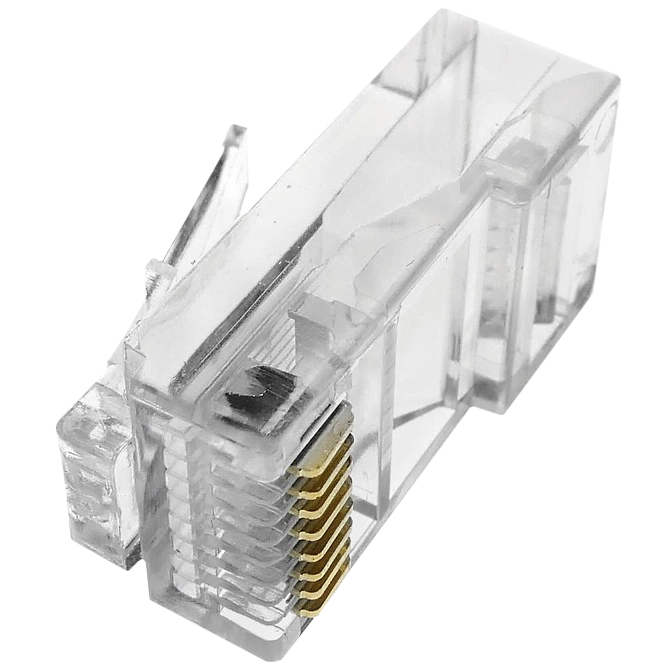 Коннектор соединительный неэкранированный (упаковка 100 шт) Kingda RJ45 кат. 5e