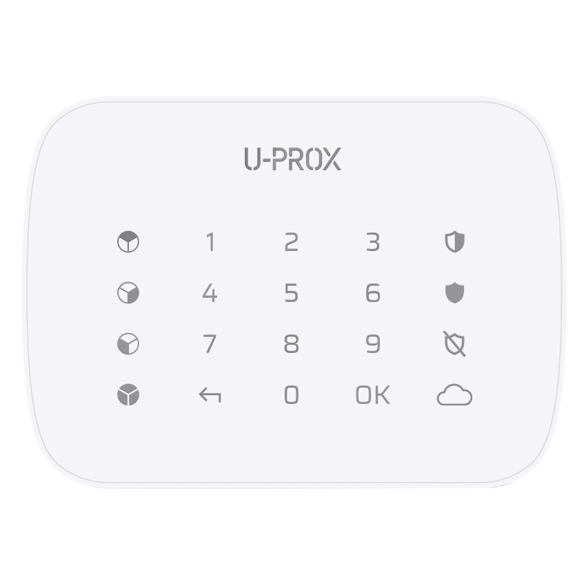 Беспроводная сенсорная клавиатура для четырех групп U-Prox Keypad G4 White