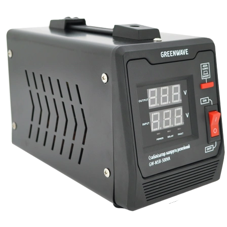 Стабілізатор напруги релейний 1xShuko, DC140-260V, AC220, BOX, Q Green Wave Green Wave Mauser 500VA (350Вт)