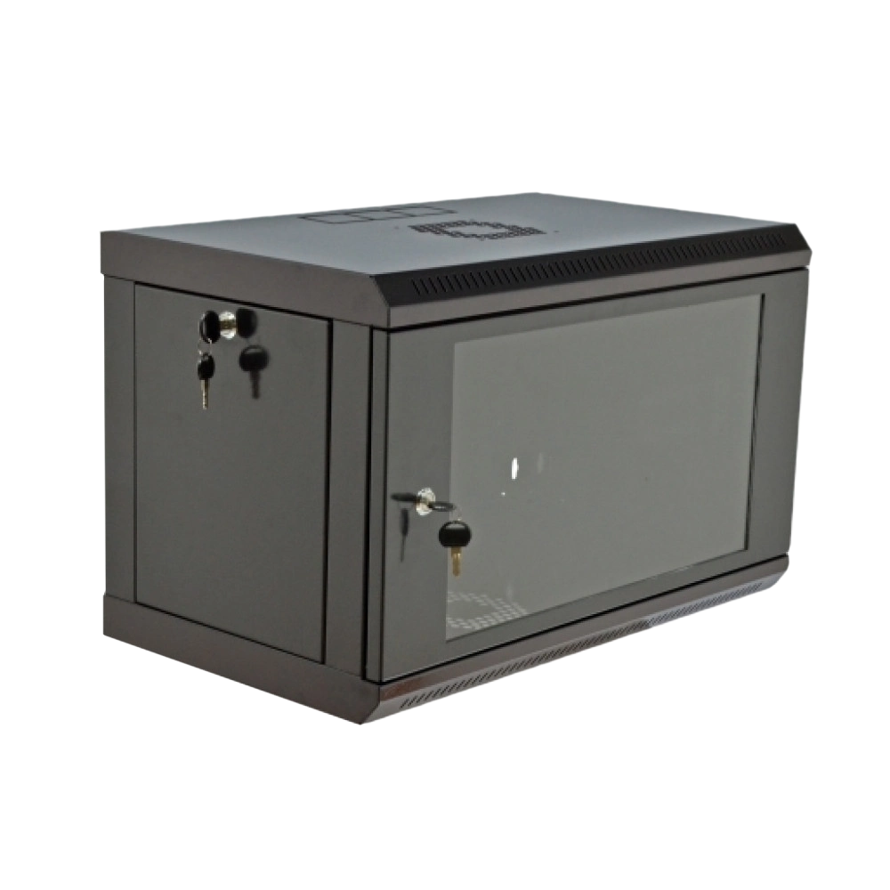 Шкаф 19”, 600x350x373мм (Ш*Г*В), эконом, акриловое стекло, черный 6U