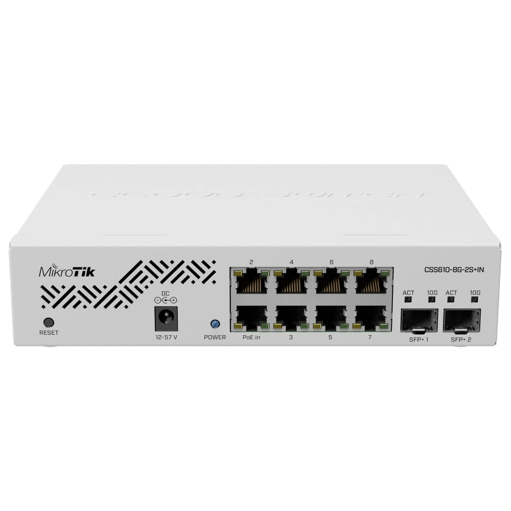 8-портовий гігабітний керований MikroTik CSS610-8G-2S+IN
