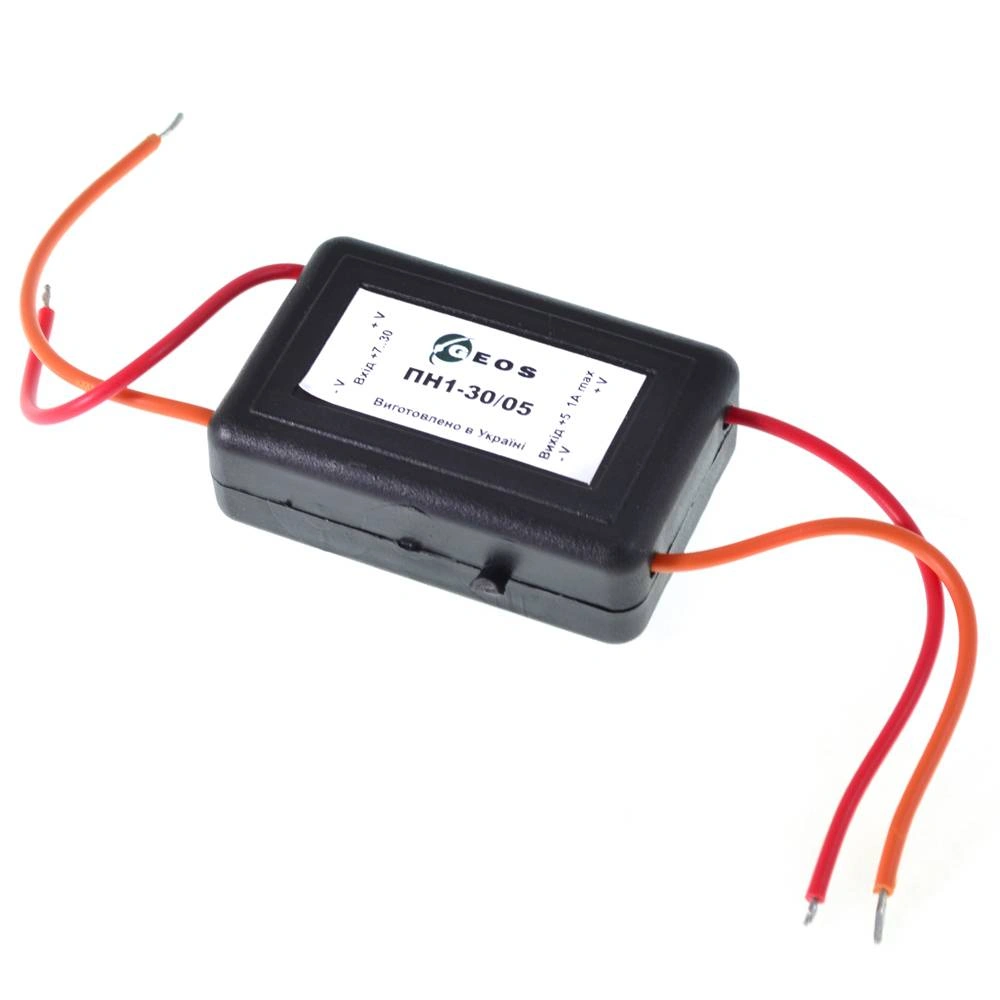 Понижающий преобразователь напряжения с 30 до 5В, 1А Geos Omega ПН1-30/05