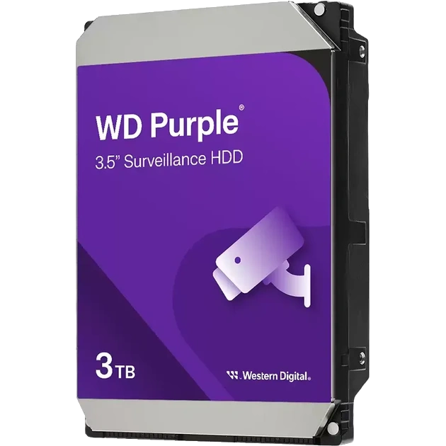 Жорсткий диск Western Digital Purple Surveillance 3TB 5400 rpm 128MB (WD34PURZ)