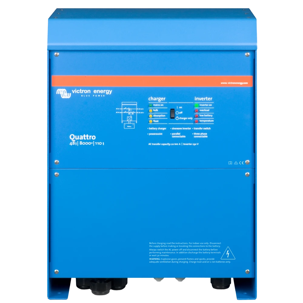 Комбинированный инвертор однофазный и зарядное устройство Victron Energy VictronEnergy Quattro 48/15000/200-100/100