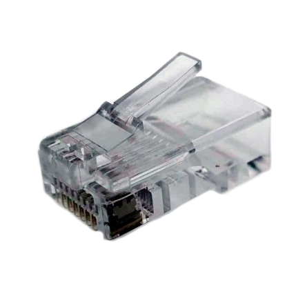 Коннектор проходного типа кат.5E (пачка 100 шт) RJ45 UTP