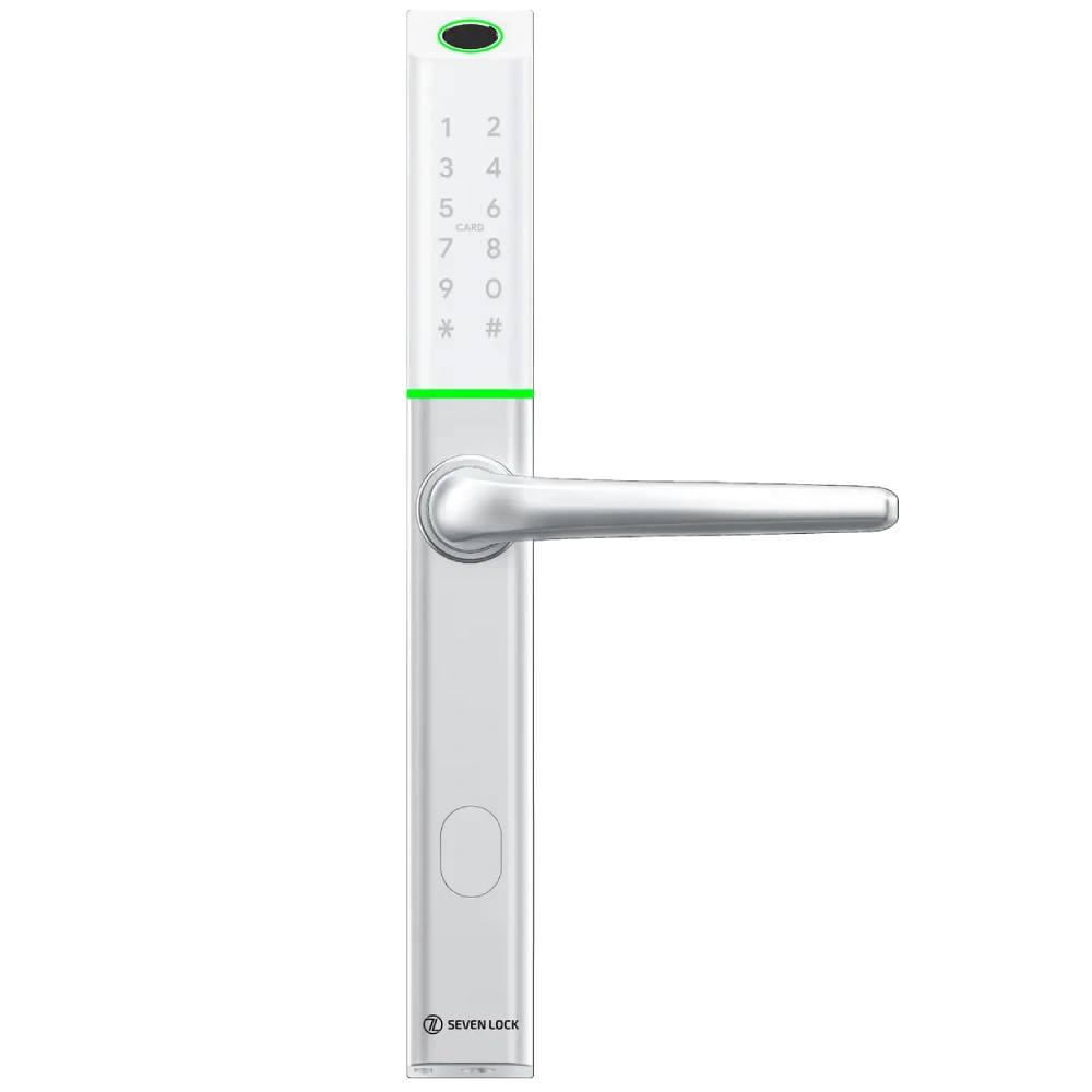 Умный дверной биометрический замок SEVEN LOCK SL-7763BF white