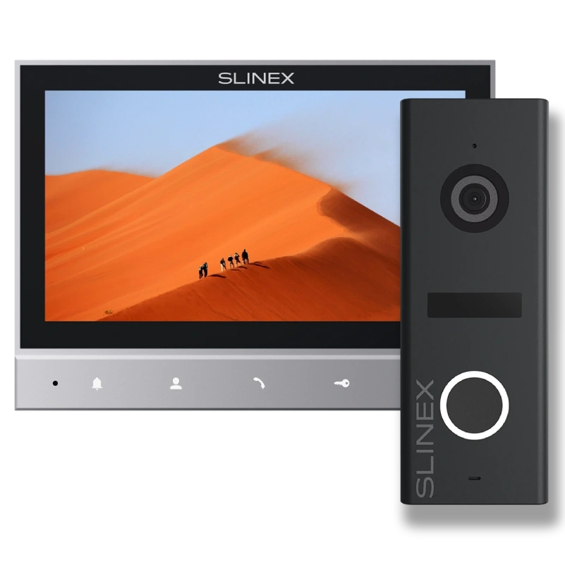 Комплект видеодомофона Slinex SK 7 Start (Slinex SK 7 Grey + панель вызова ML-17HR Graphite)