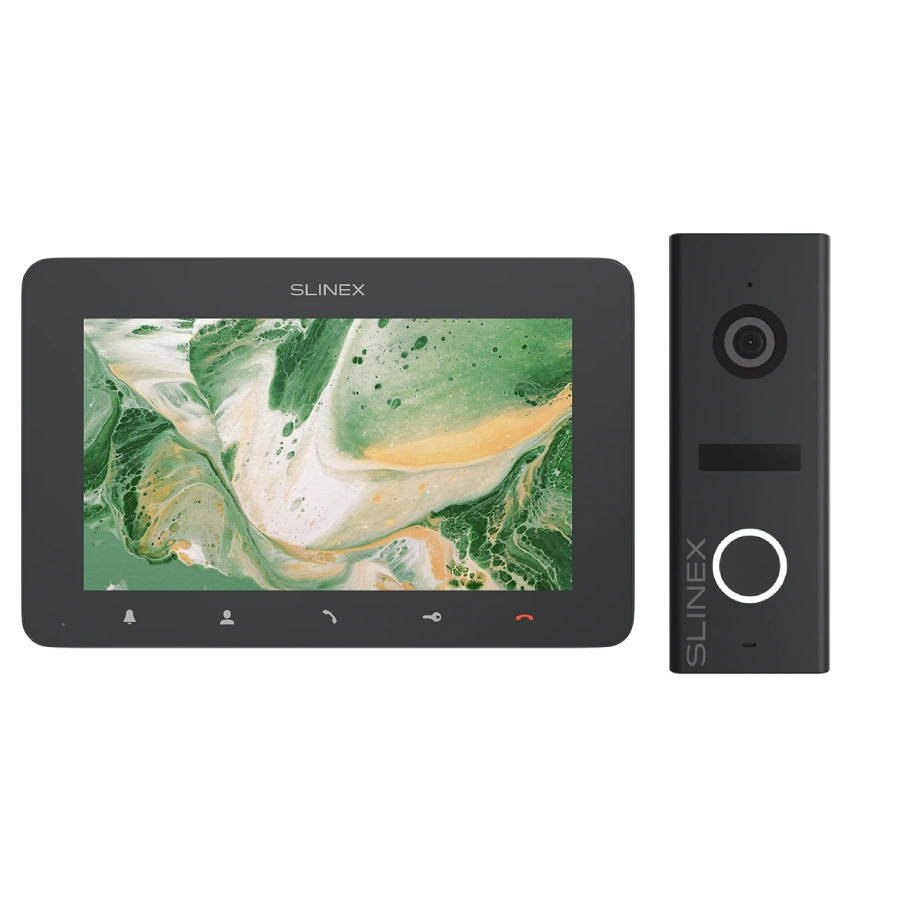 Комплект видеодомофона 7” Slinex SM-07 (Graphite) + ML-17HR (Graphite)