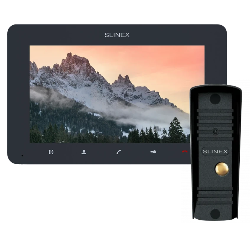 Комплект Slinex SM-07MHD Graphite + панель ML-16HD Black