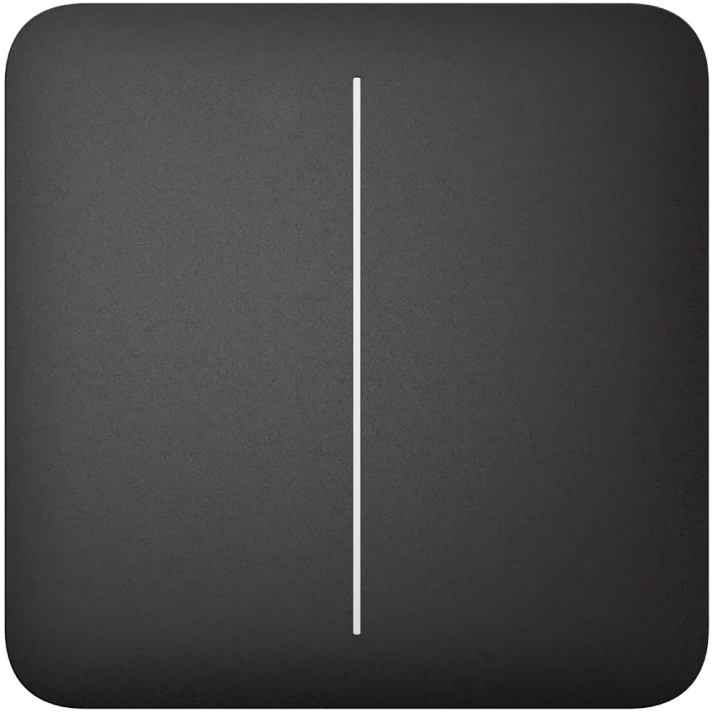 Кнопка двуклавишного выключателя Ajax SoloButton (2-gang) black