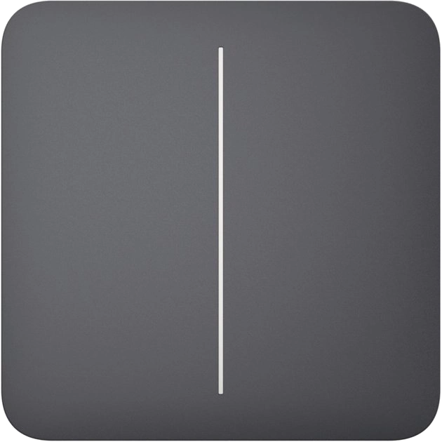 Кнопка двуклавишного выключателя Ajax SoloButton (2-gang) graphite