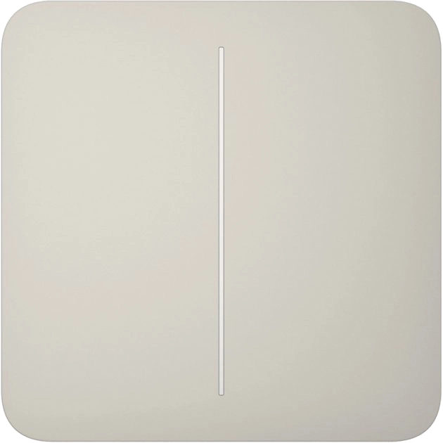 Кнопка двуклавишного выключателя Ajax SoloButton (2-gang) oyster