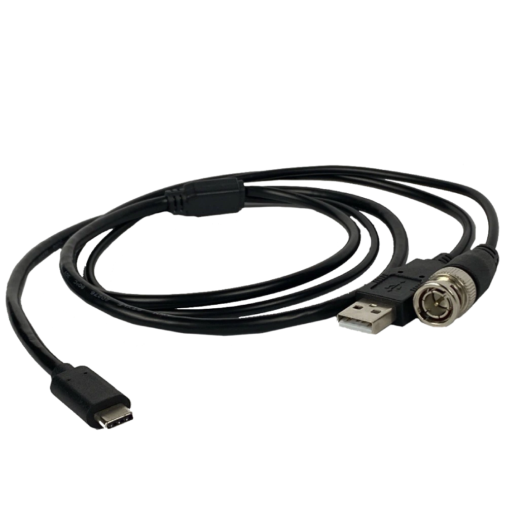 Кабель для вывода аналогового изображения c монокуляров AGM BNC + USB - Type C 1м