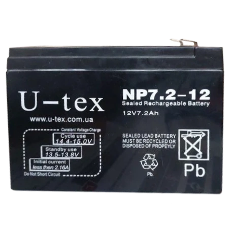 Аккумулятор U-tex 12В / 7,2 Ah