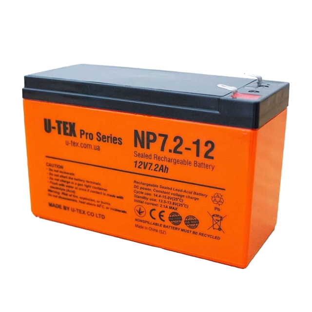Аккумулятор U-tex PRO 12В / 7,2 Ah
