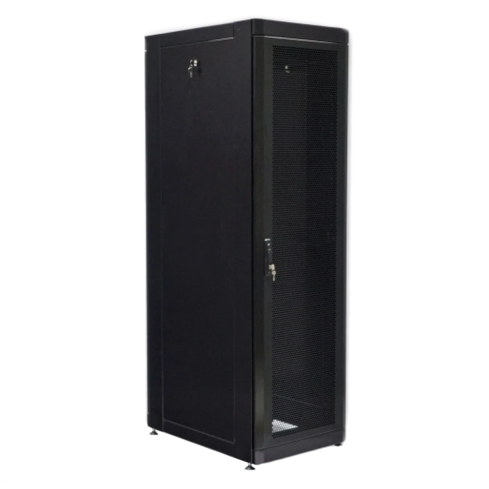 Шафа 19” 42U, 610х865 мм (Ш*Г), посилена, перфоровані двері (66%), чорна UA-MGSE4268MPB