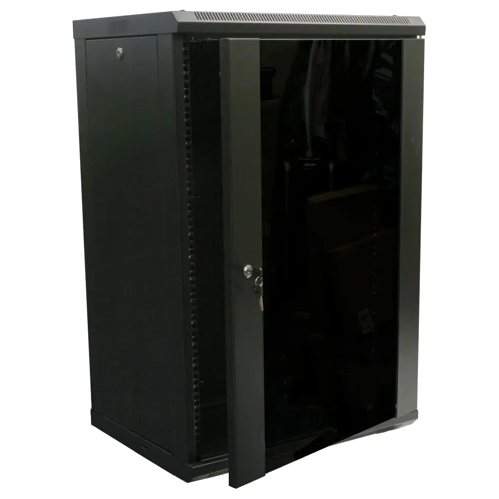 Шкаф коммутационный настенный 18U 600x450 разборный Hypernet WMNC-18U-FLAT- BLACK
