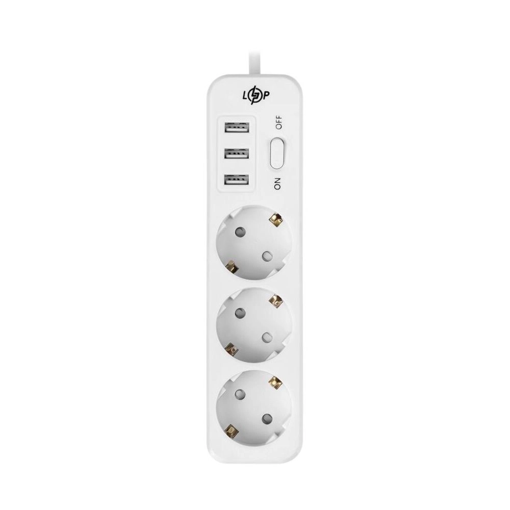 Подовжувач мережевий (фільтр) LogicPower PREMIUM LP-X3-USB-4