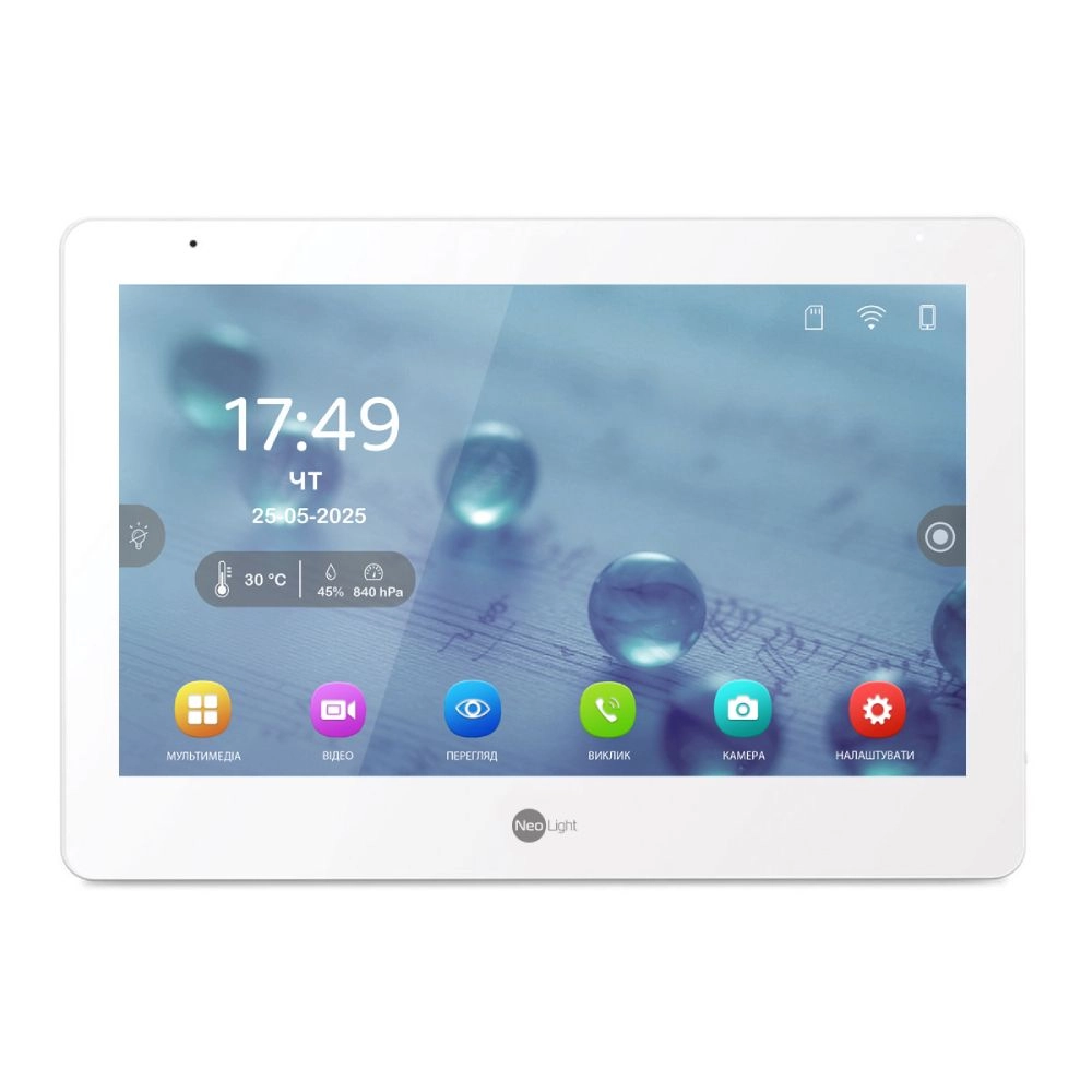Комплект Neolight MEZZO Hybrid HD KIT SilverP: гібридний відеодомофон 10.1&rdquo; з Wi-Fi та 2 Мп відеопанель