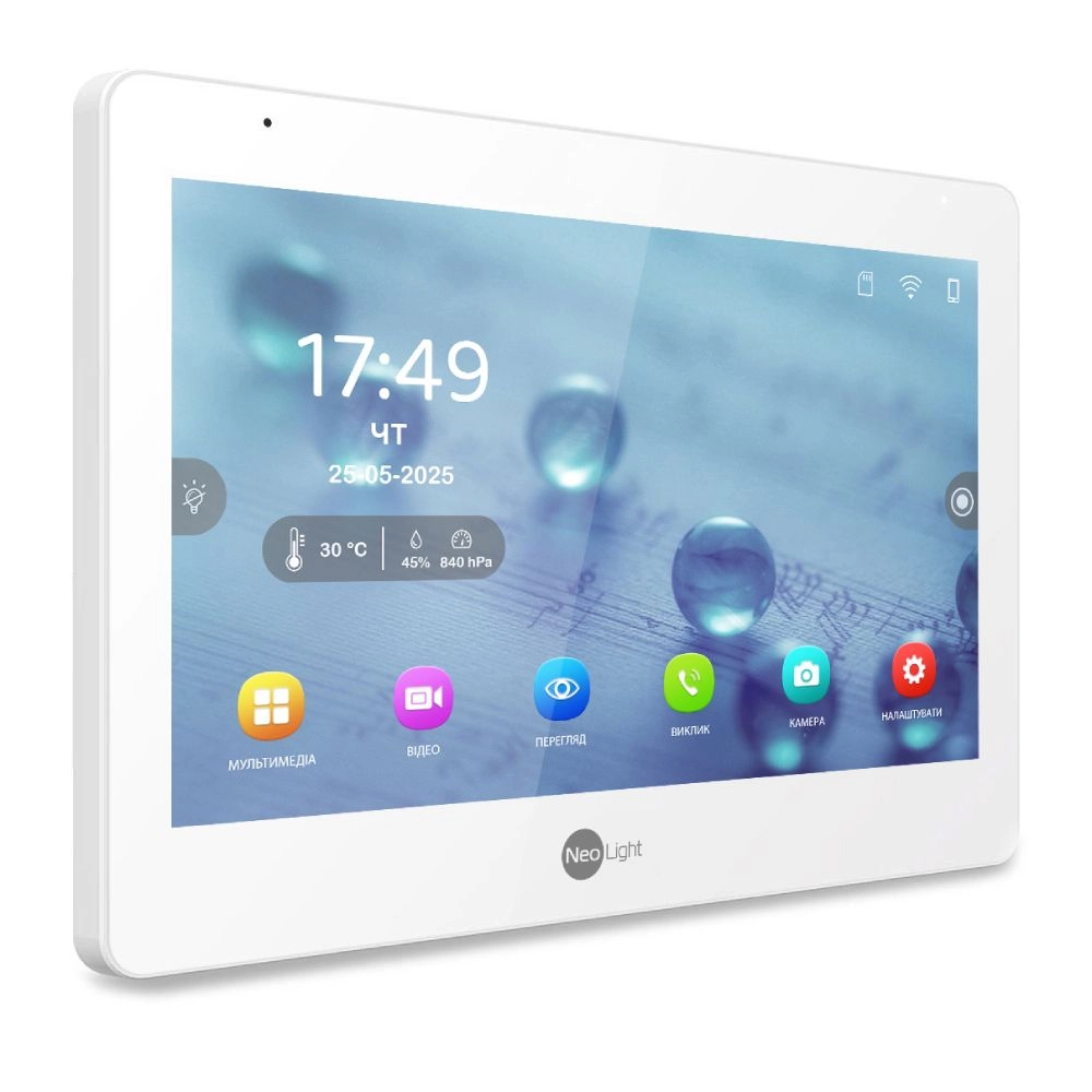 Комплект Neolight MEZZO Hybrid HD KIT SilverP: гібридний відеодомофон 10.1&rdquo; з Wi-Fi та 2 Мп відеопанель