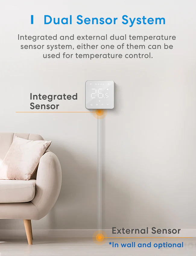 Умный Wi-Fi термостат (только водяное отопление) Meross MTS200BHK(EU) - Фото 9