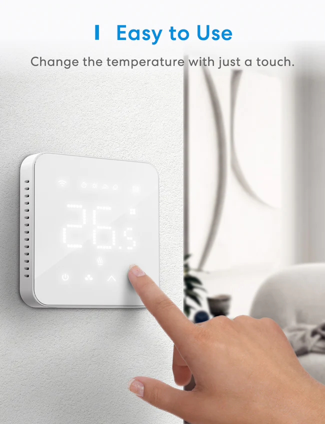 Умный Wi-Fi термостат (только водяное отопление) Meross MTS200BHK(EU) - Фото 6