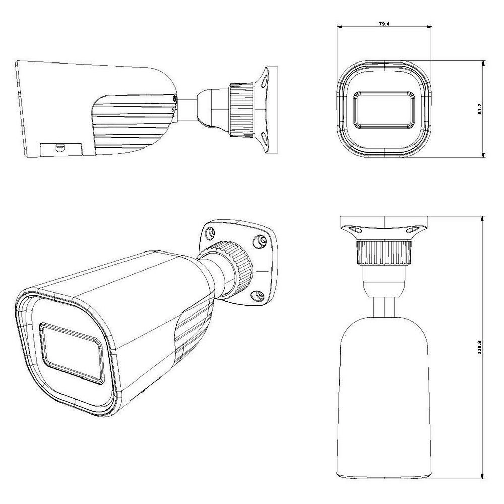 Комплект на 4 IP-камери 2 Мп Provision-ISR I4-320IPSN-28-V4 (2.8 мм)