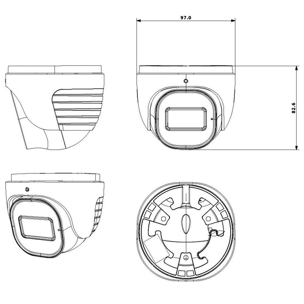 Комплект на 4 IP-камери 4 Мп Provision-ISR DV-340SRN-28 (2.8 мм)