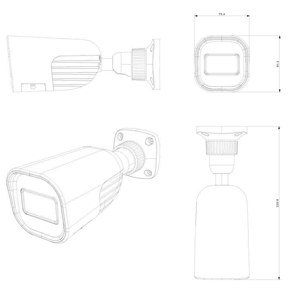 Комплект на 4 IP-камеры 2 Мп Provision-ISR BMV-320SRN-36 (3.6 мм) - Фото 6