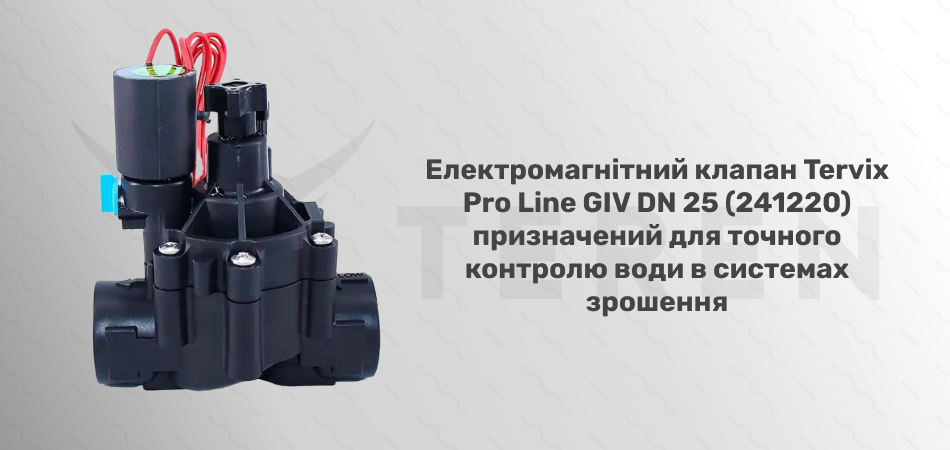 Электромагнитный клапан для систем полива Tervix Pro Line GIV DN 25, 24В АС, ЧП (241220) - Фото 3