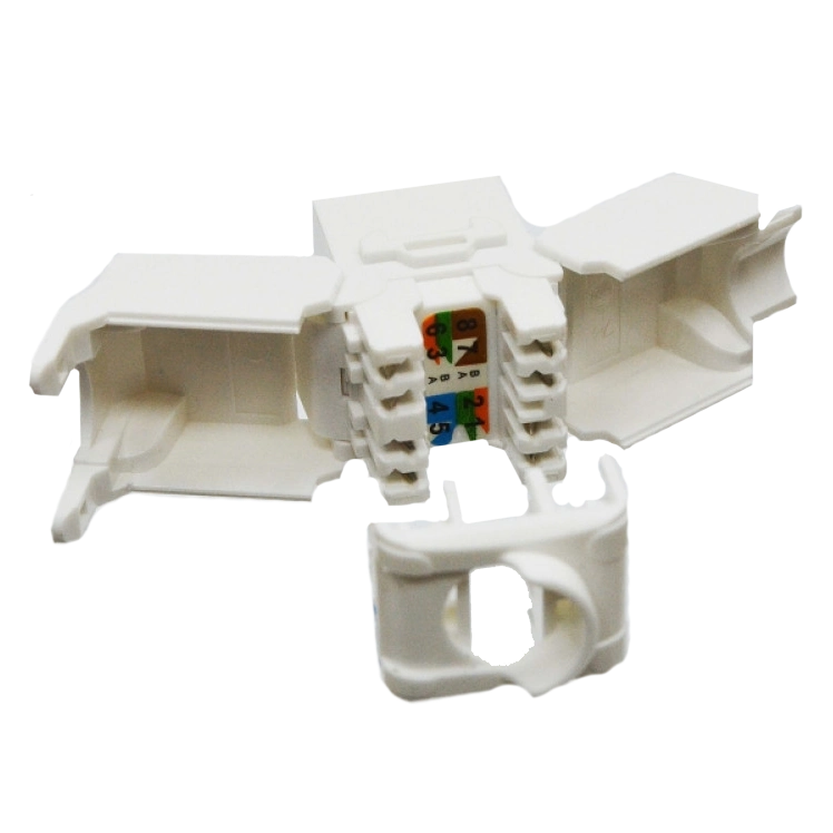Модуль KeyStone RJ45 UTP, кат. 6a, безінструментний, Slim L&W LW LW-KJ6A-04-C6A