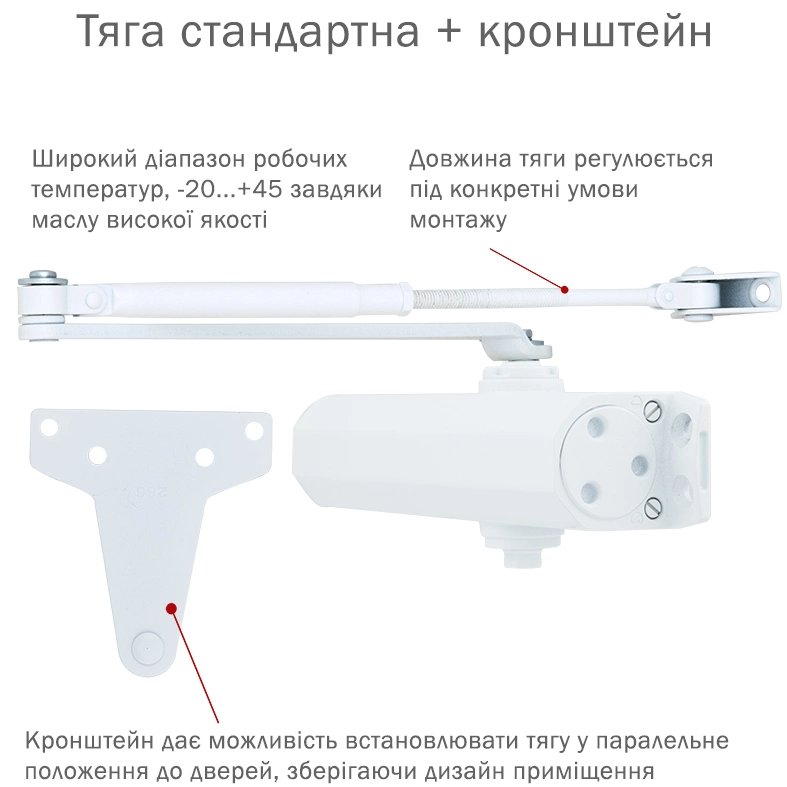 Доводчик RYOBI D-2055V GLOSSY_WHITE BC UNIV_ARM - Фото 2