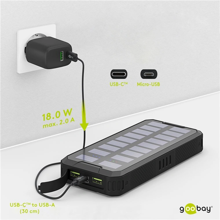 Повербанк USB 20000 мА&bull;год GOOBAY OUTDOOR 53934