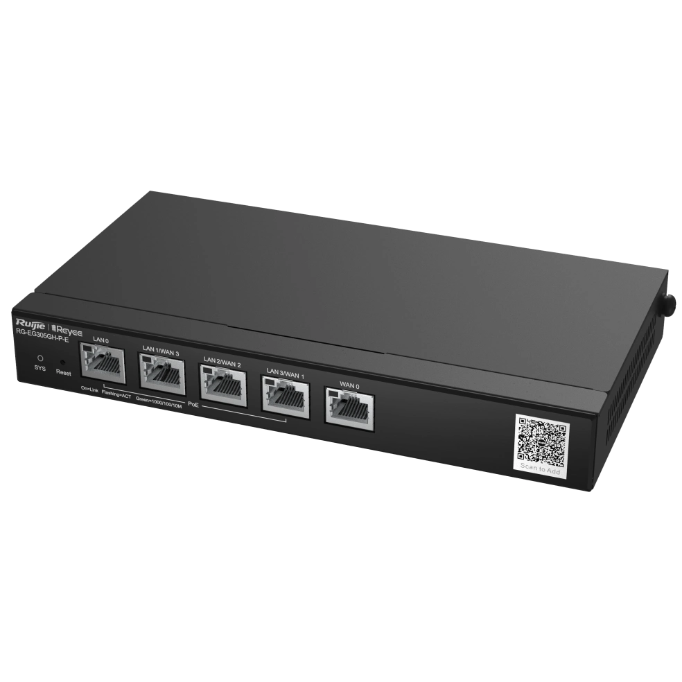 5-портовий маршрутизатор PoE з хмарним керуванням Ruijie Reyee RG-EG305GH-P-E