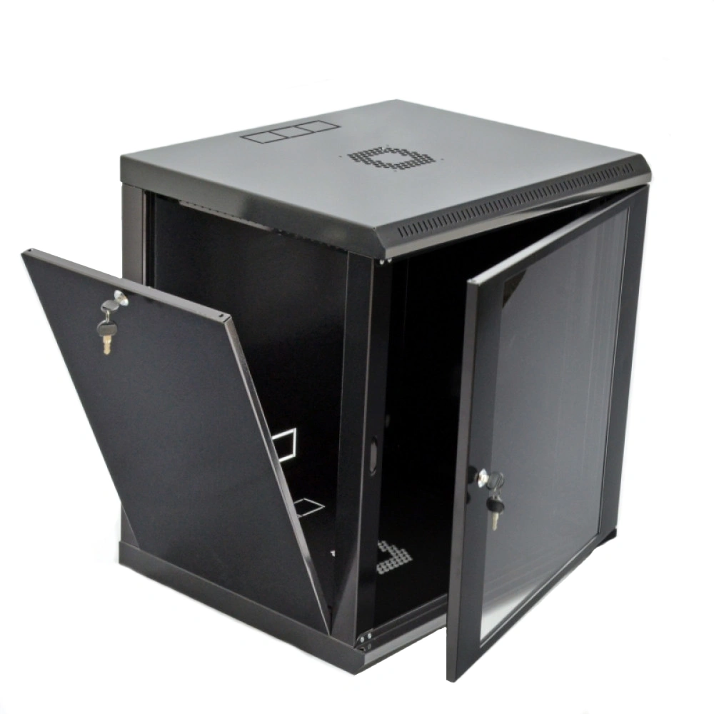 Шкаф эконом,акриловое стекло, черный 19&rdquo;12U, 600x600x640мм - Фото 3