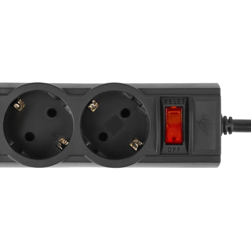 Удлинитель сетевой (фильтр) LogicPower PREMIUM LP-X5-5 Black - Фото 2