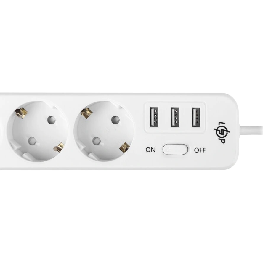 Подовжувач мережевий (фільтр) LogicPower PREMIUM LP-X3-USB-4