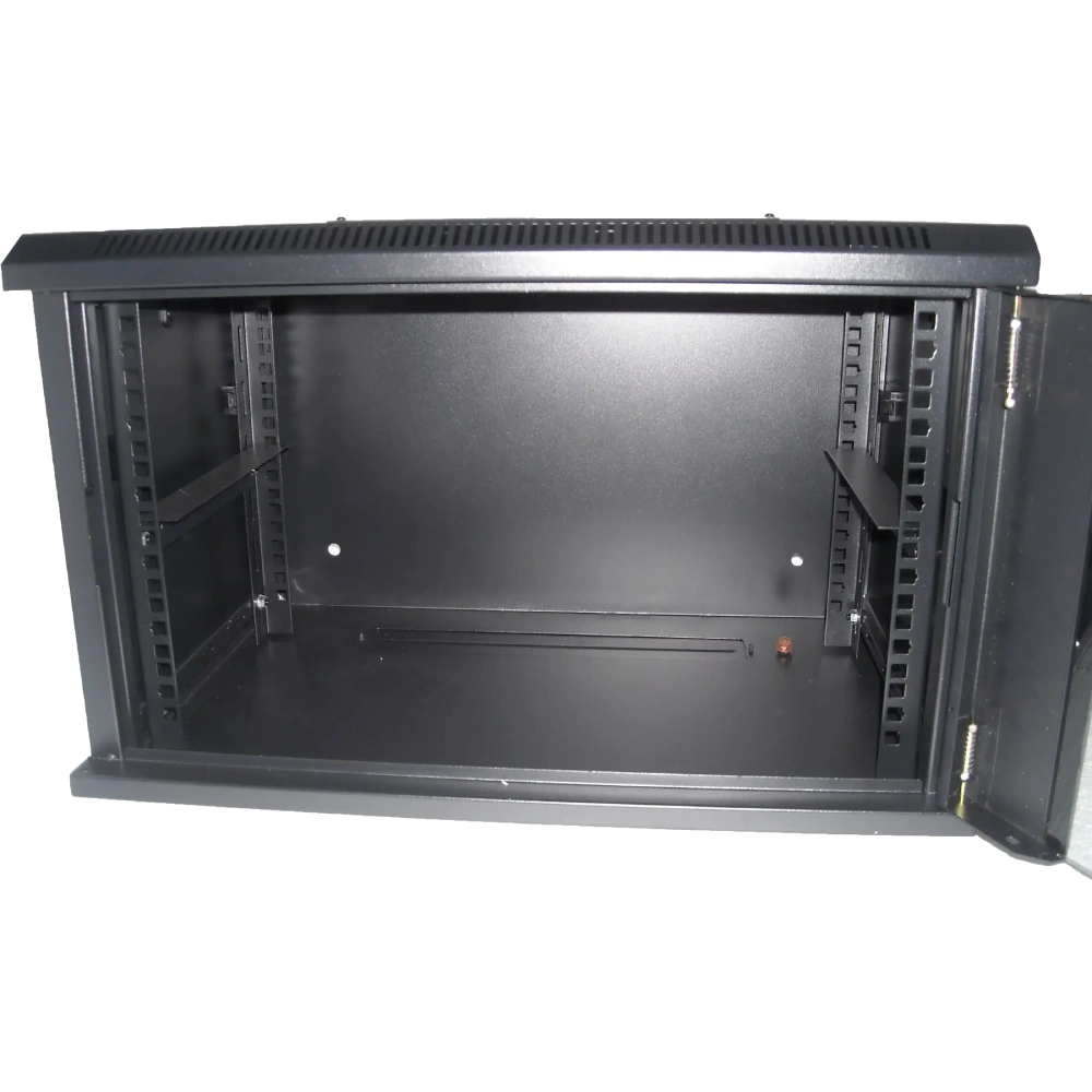 Шкаф коммутационный настенный 15U 600x600 разборный черный Hypernet WMNC66-15U-FLAT-AC-BLACK - Фото 2