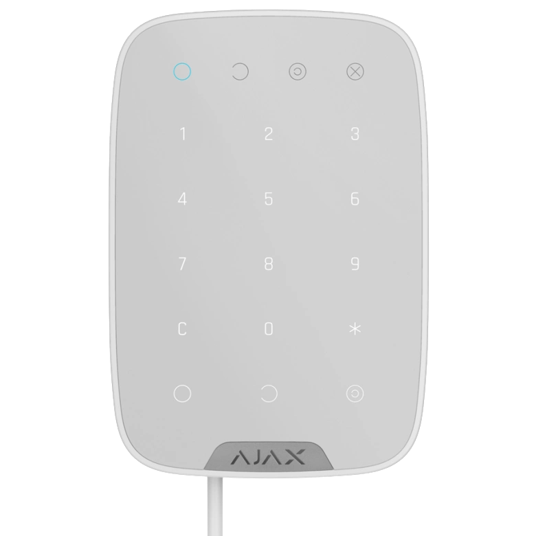 Проводная сенсорная клавиатура Ajax Keypad Fibra (White)