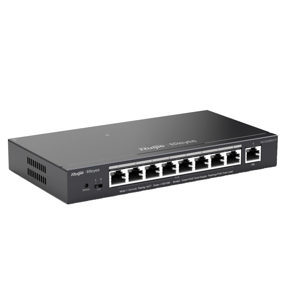 9-портовый гигабитный интеллектуальный POE коммутатор Ruijie RG-ES209GC-P - Фото 3
